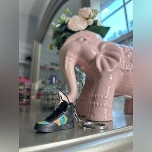 Fashion Key Chain Black Colorful LV Shoe